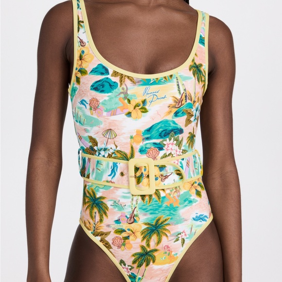 MERMAID POINT Belted Alémais one piece swimsuit size S from Shopbop ☀️💐 - Picture 2 of 10